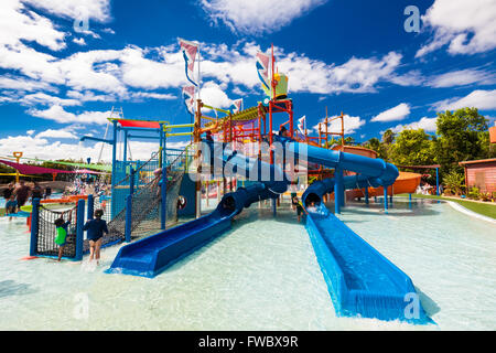 GOLD COAST, AUSTRALIE - 20 mars 2016 : la section Junior de Wet'n'Wild Water Park Gold Coast, Queensland, Australie Banque D'Images