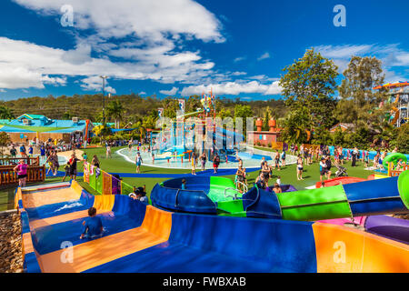 GOLD COAST, AUSTRALIE - 20 mars 2016 : la section Junior de Wet'n'Wild Water Park Gold Coast, Queensland, Australie Banque D'Images