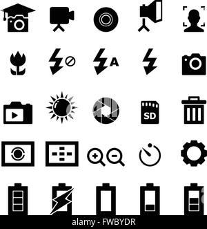 Photographie icon set Illustration de Vecteur