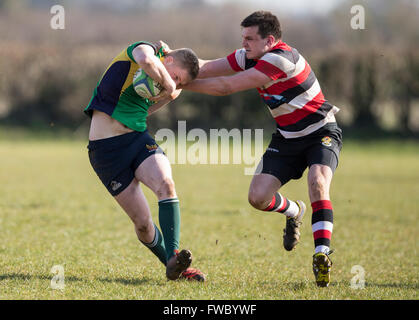 NDRFC 1re XV et XV, 1ère RFC Frome North Dorset player à résoudre. Banque D'Images