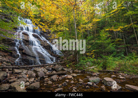 Eaux de la mort en cascade Falls (aka Secret Falls), Hamilton Co., NY Banque D'Images