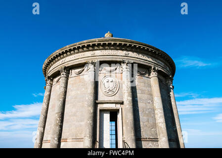 Temple Mussenden contre un ciel bleu, le ski alpin, le comté de Londonderry, Irlande du Nord, Royaume-Uni, Royaume-Uni Banque D'Images