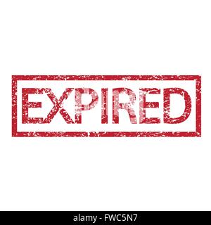 Mot de timbres expirés Illustration de Vecteur