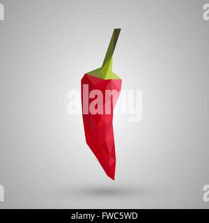 Hot chili pepper vector set isolé sur fond blanc. Illustration de Vecteur