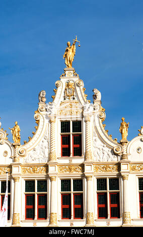 Stadhuis - Hôtel de ville de Bruges / Brugge, Belgique. Banque D'Images