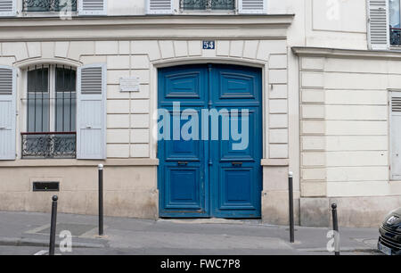 N° 54 Rue Lepic, domicile de l'artiste Vincent Van Gogh et son frère Théo entre 1886-1888. Montmartre, Paris, France. Banque D'Images