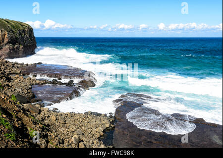 Rochers, plage de Bombo Kiama, Côte d'Illawarra, New South Wales, Australie Banque D'Images