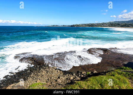 Plage de Bombo, Kiama, Côte d'Illawarra, New South Wales, Australie Banque D'Images