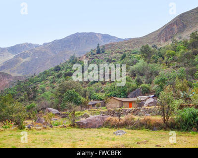 Certains refuges au Canyon du Colca au Pérou (Amérique du Sud) Banque D'Images