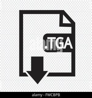 Image File Format icône type TGA Illustration de Vecteur