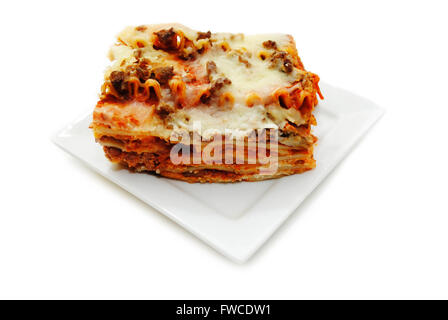 Un délicieux repas de viande, lasagne au fromage Banque D'Images