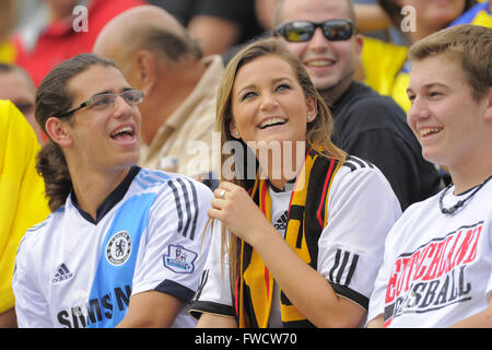 Boca Raton, FL, USA. 29 mai, 2013. Des fans allemands pendant un match amical contre l'Equateur à FAU Stadium à Boca Raton, Floride le 29 mai 2013. L'Allemagne a gagné 4-2.ZUMA PRESS/Scott A. Miller © Scott A. Miller/ZUMA/Alamy Fil Live News Banque D'Images