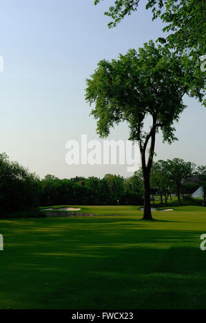 15 mai 2007 - Oak Brook, Illinois, États-Unis d'Amérique - Le 18e trou à Butler National Golf Club Le 28 avril 2007 à Oak Brook, Illinois. ZUMA .Press/Scott A. Miller (crédit Image : © Scott A. Miller via Zuma sur le fil) Banque D'Images