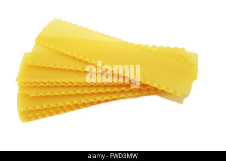 Lasagnes transformés séchés isolated on White Banque D'Images