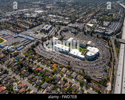 Campus Apple, Apple Inc., antenne, Apple, au-dessus de l'Université Apple Inc Cupertino en Californie, siège de la Silicon Valley Banque D'Images