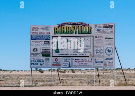 Birdsville, Queensland, Australie - Plan de la ville Banque D'Images