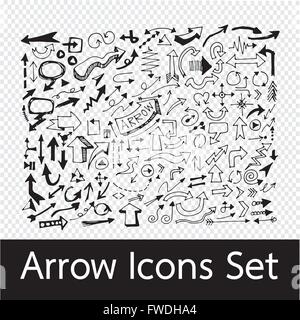 Flèches dessiné à la main Illustration de Vecteur