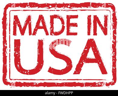 MADE IN USA Timbre en caoutchouc Illustration texte Illustration de Vecteur