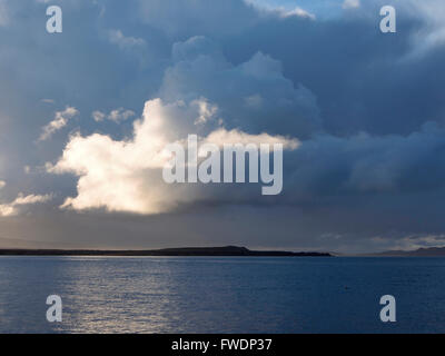 Ciel du matin, Port Charlotte, Islay, Ecosse Banque D'Images