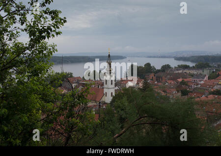 Vue sur la vieille ville Zemun Banque D'Images