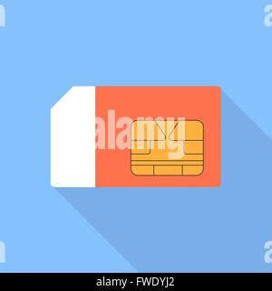 Carte Sim vector illustration d'un modèle plat. Illustration de Vecteur