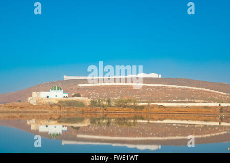 Lac, faites par les tempêtes, Parc d'Ifni, Sidi Ifni, Guelmim-Oued, région du sud du Maroc, l'Afrique du Nord Banque D'Images