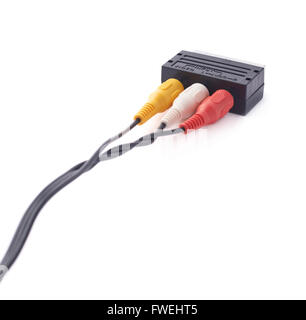 Connecteur de câble RCA vidéo composite Banque D'Images
