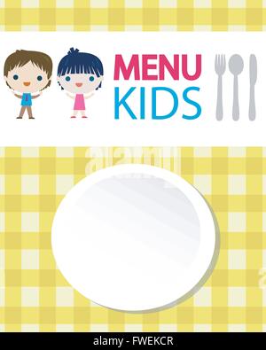 Background illustration menu enfants Illustration de Vecteur