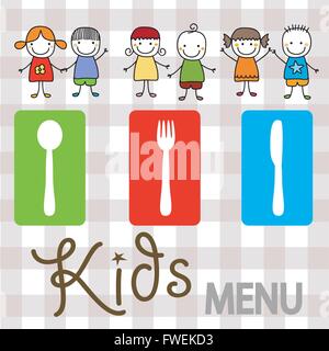 Arrière-plan de menu enfants illustration design Illustration de Vecteur