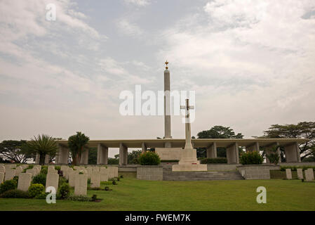 Kranji War Memorial et du cimetière aux forces alliées DURANT LA SECONDE GUERRE MONDIALE11 dans la partie nord de l'île de Singapour. Banque D'Images