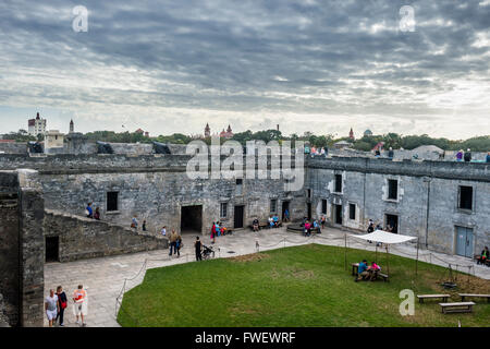 Castillo de San Marcos, saint Augustin, plus ancien établissement européen établi, Florida, USA Banque D'Images