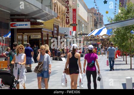 Le Rundle Mall, Adelaide, Australie, Océanie Banque D'Images