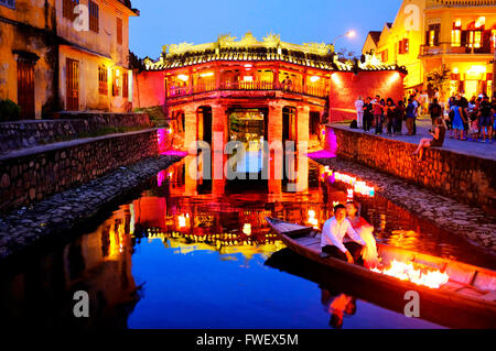 Le pont couvert japonais, Hoi An, Vietnam Banque D'Images