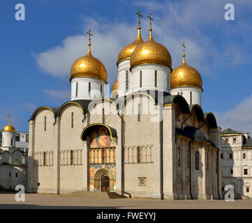 Cathédrale de la Dormition du Kremlin de Moscou, également connu sous le nom de Cathédrale de l'Assomption. 1479 Banque D'Images