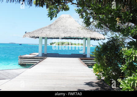 Photo a été faite dans l'île des Maldives. Banque D'Images