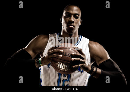 Orlando, FL, USA. Sep 29, 2010. Dwight Howard des Orlando Magic Center (12) lors de la Journée des médias, Orlando Magic au Amway Center le 27 septembre 2010 à Orlando, Floride.ZUMA Press/Scott A. Miller © Scott A. Miller/ZUMA/Alamy Fil Live News Banque D'Images