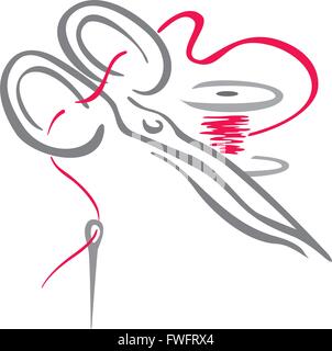 La couture traditionnelle Illustration de Vecteur