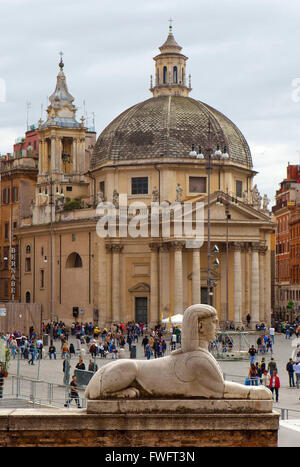 ROME, ITALIE : Piazza del Popolo Banque D'Images