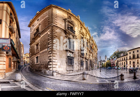 Plaza Nueva, Grenade, Andalousie, Espagne Banque D'Images