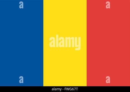 Drapeau de la Roumanie Illustration de Vecteur