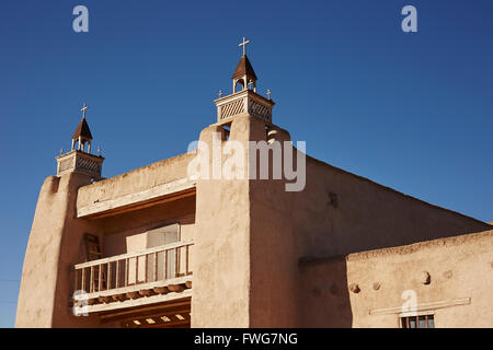Église catholique, Las Trampas, New Mexico, USA Banque D'Images
