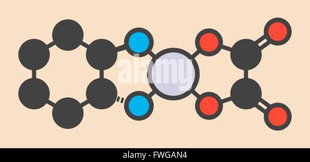 L'oxaliplatine chimiothérapie du cancer molécule pharmaceutique formule topologique stylisé (structure chimique) les atomes sont représentés par un code de couleur Banque D'Images