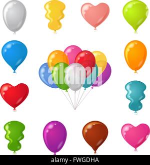 Ballons de fête, set Illustration de Vecteur