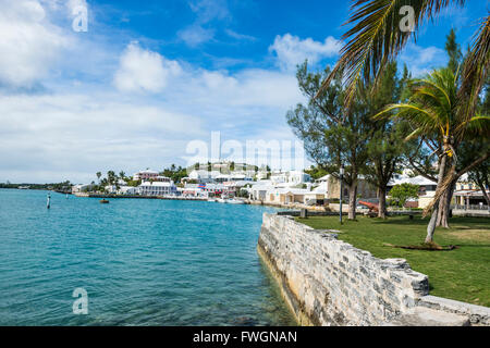 Le port de l'UNESCO World Heritage Site, la ville historique de St George, Bermudes, en Amérique du Nord Banque D'Images