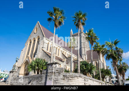 Les Bermudes cathédrale anglicane, capitale de Hamilton, Bermudes, Royaume-Uni Banque D'Images