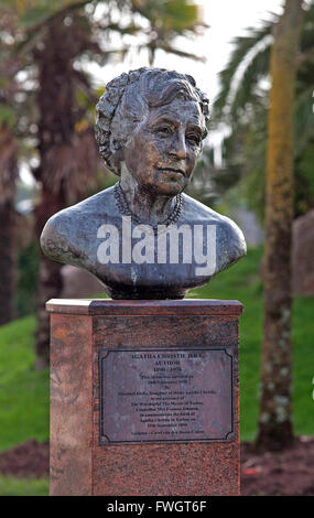 Agatha Christie's Torquay : buste d'Agatha Christie Banque D'Images