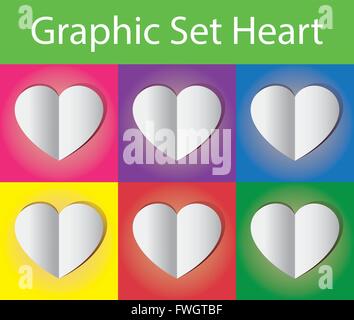Graphic Vector Set Coeur pour différentes fins Illustration de Vecteur