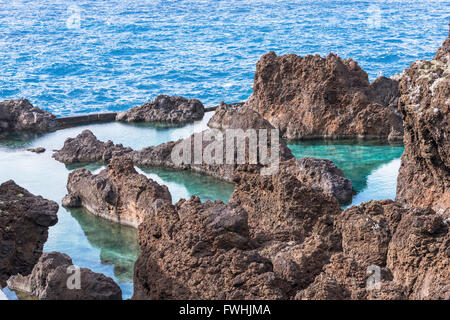 Piscines naturelles de Porto Moniz, Madeira, Portugal Banque D'Images