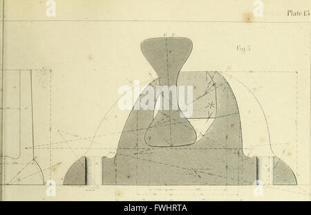 Le rapporteur pour avis de pratique du livre de design industriel et de l'ingénieur et du machiniste companion - formant un cours complet de mécanique, l'ingénierie et de dessin d'architecture (1866) Banque D'Images