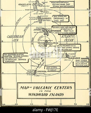 Cet ouvrage de 1902 relate les éruptions volcaniques dévastatrices en Martinique et en Vincent, y compris des comptes rendus détaillés de l’éruption de la montagne Pelée. Il fournit également des descriptions historiques d'autres catastrophes volcaniques majeures, telles que la destruction de Pompéi et Herculanum. Banque D'Images